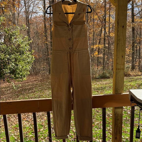 wild fable Pants - NWOTS Wild Fable Beige Sleeveless Jumpsuit